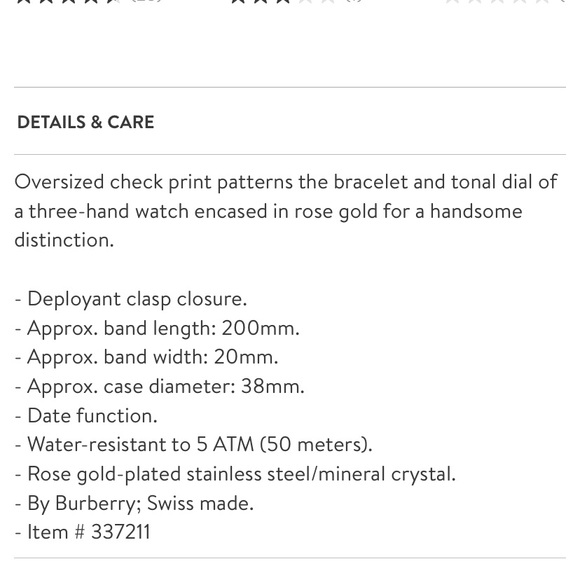 Burberry, BU1864 rose gold check bracelet watch - Picture 7 of 8